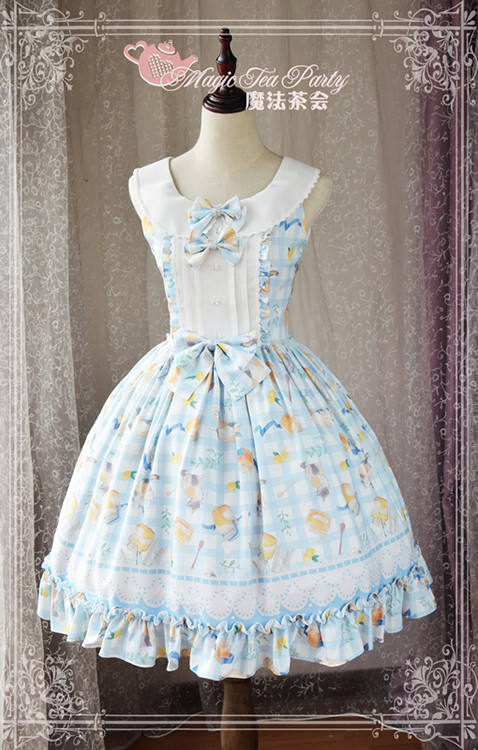 Magic Tea Party~ Cat&Marmalade~Sweet Lolita JSK Version I-Ready Made