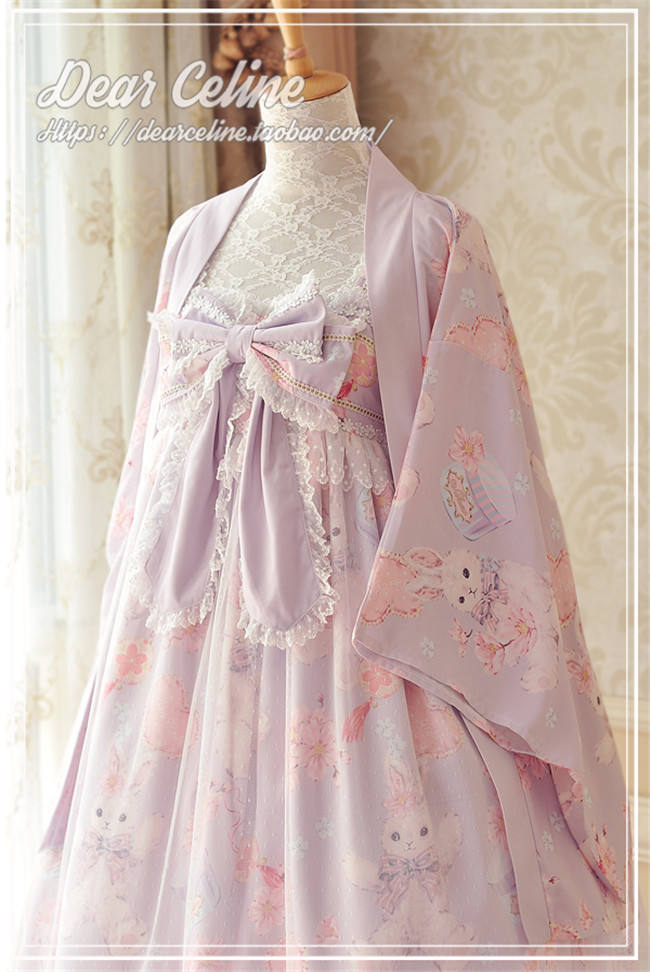 Dear Celine ~Sakura Rabbit~ High Waist Lolita JSK -Ready Made