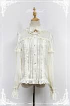 Audrey~ Stand Coolar Flare Sleeves Chiffon Lolita Blouse