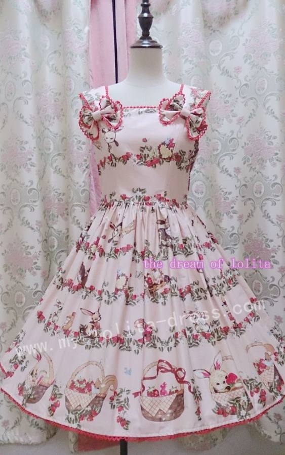 (Replica)IW Sweet Squirrel Prints Lolita Jumper Dress -out