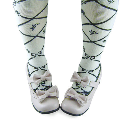 Sweet Pink Leather Bows Lolita Shoes