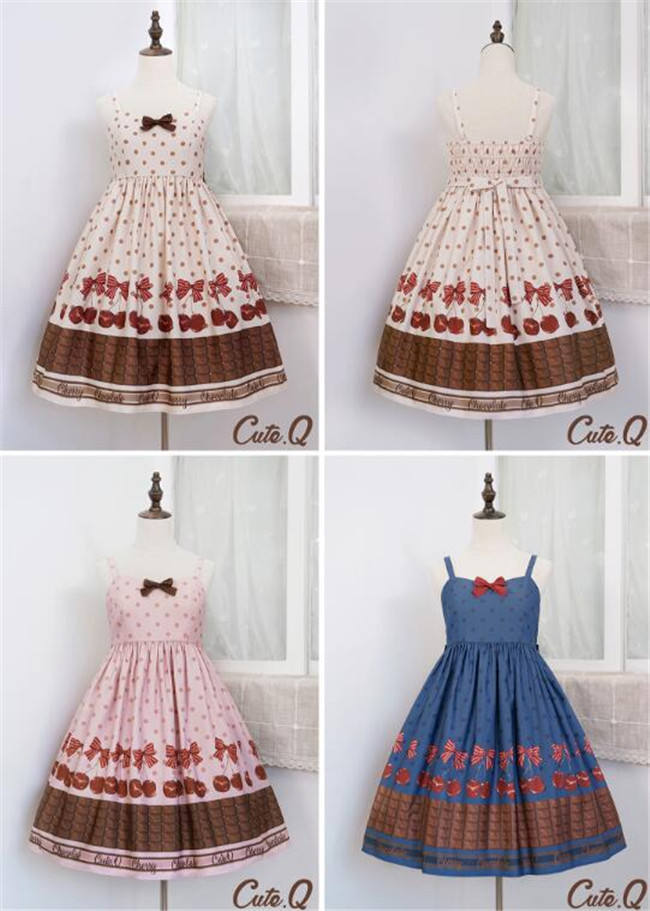 Cherry Chocolate~ Sweet Lolita OP/JSK -Pre-order Closed