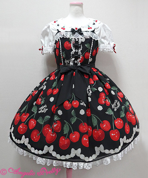 Angelic Pretty Replica~ Cream Cherry~ Lolita JSK and OP $37.99