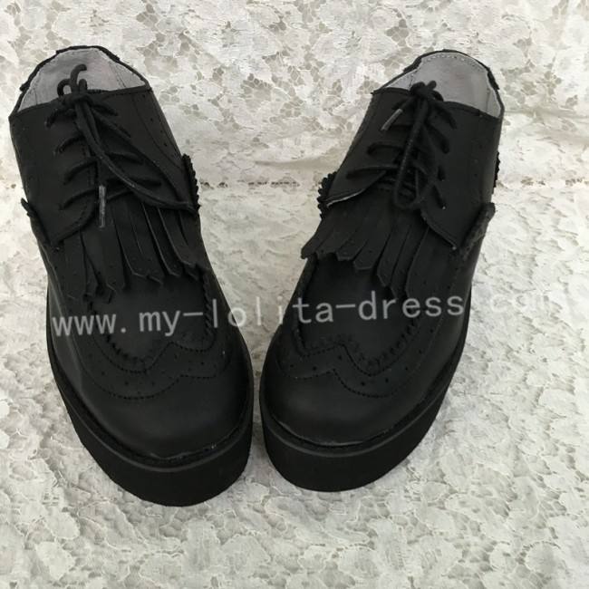 Gothic Matte Black Loita High Platform