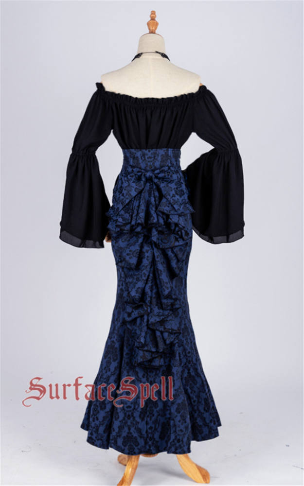 Surface Spell ~Nyx Gothic Lolita Fishtail Skirt Mermaid Style