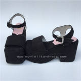 Beautiful Camel Velvet Square Heels Lolita Sandals