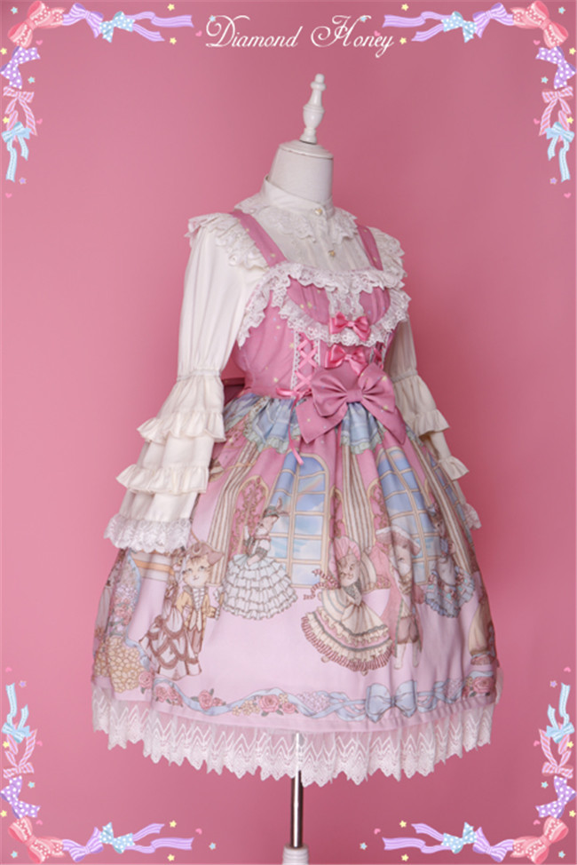 Royal Ball Cats- Classic Rococo Style Lolita Princess JSK/OP Dress