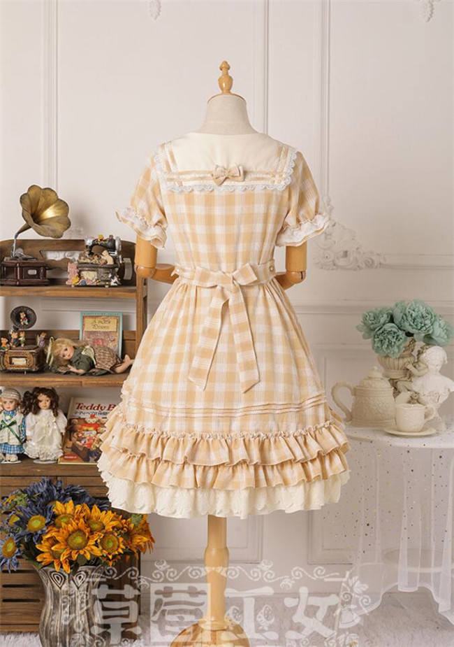 Strawbery Witch ~Sailor Style Gingham Lolita OP