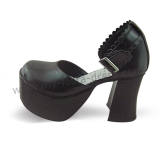 Black Elegant Lolita Sandals -In Stock