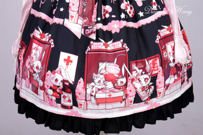 Doll Hospital~ Lolita Printed JSK Dress -out