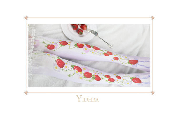 Straberry Garden&Star- Sweet Lolita Tights