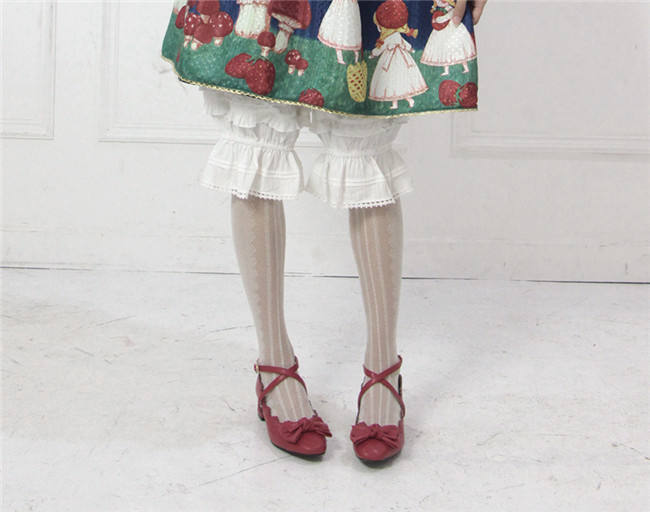Little Dipper Sweet Pure Cotton Jaquard Lolita Bloomer Long Version -Ready made