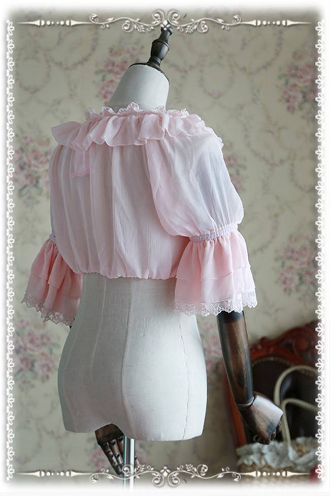 Infanta Hime Sleeves Chiffon Lolita Short Version Blouse