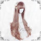 70cm Brown Pink Curls Lolita Wig