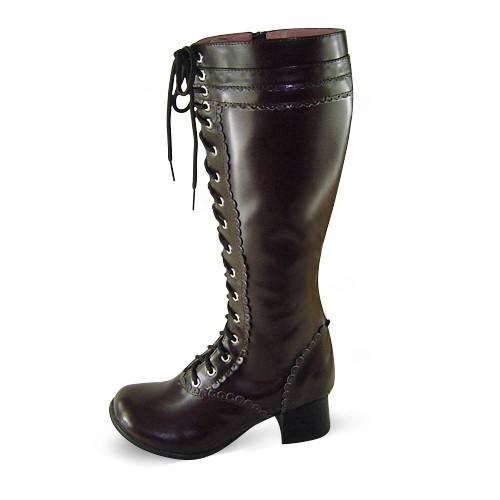 Coffee High Shaft Lolita Boots