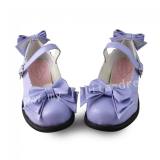 Girl's Purple Sweet Lolita Flats Shoes