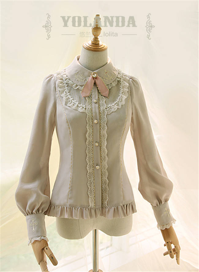 Yolanda -Benny's Herbology- College Style Lolita Embroidery Blouse