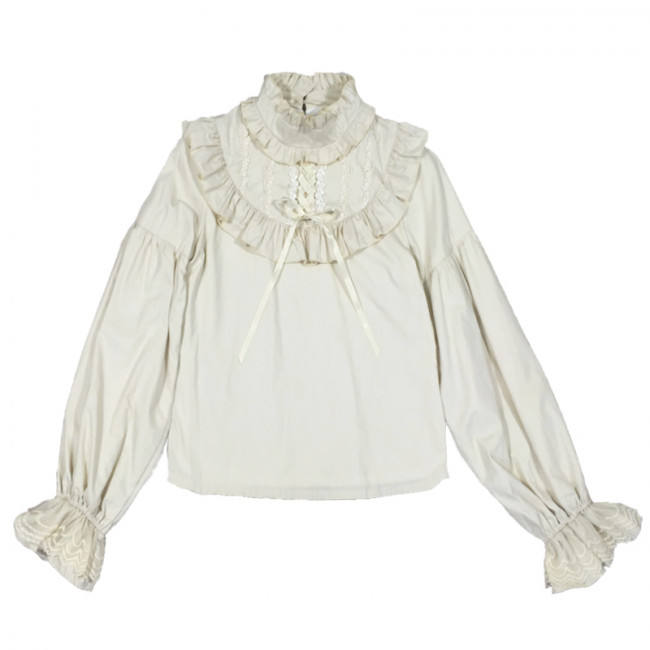 Bisque Doll- Vintage Lolita Blouse Custom Tailor Available