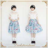 Antique Tea Party ~Sweet Printed Lolita Skirt -Pre-order