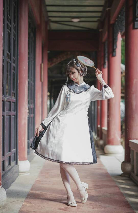 Hole Fairy Guide~ Qi Lolita OP Dress -Ready Made