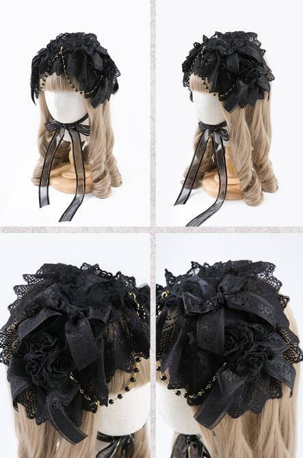 Cutie Creator ~Little Dorrit~ Lace Bow Beadchain Lolita Headband