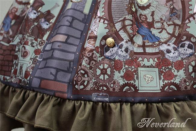 Neverland Lolita -Steampunk Cat- Lolita V-neck Corset JSK -Pre-order