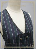 Anne Bronte~ Vintage Stripe Ouji Lolita Vest +Pants- Pre-order Closed