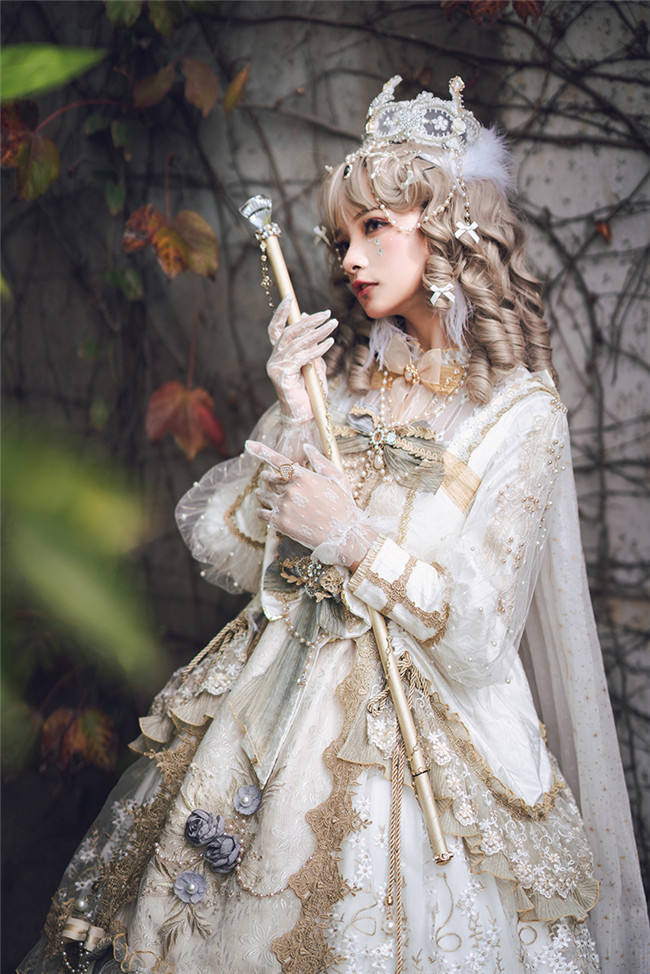 Dawn Nightmare~ Elegant Lolita OP Bridal Design -Ready Made