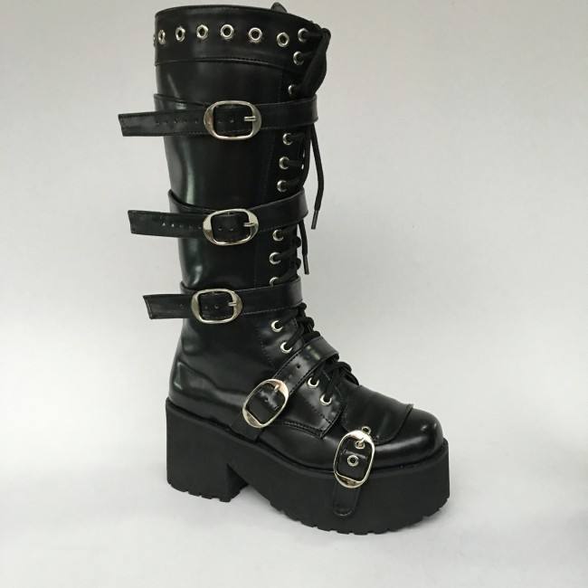 Beautiful Gothic Matt Black Boots