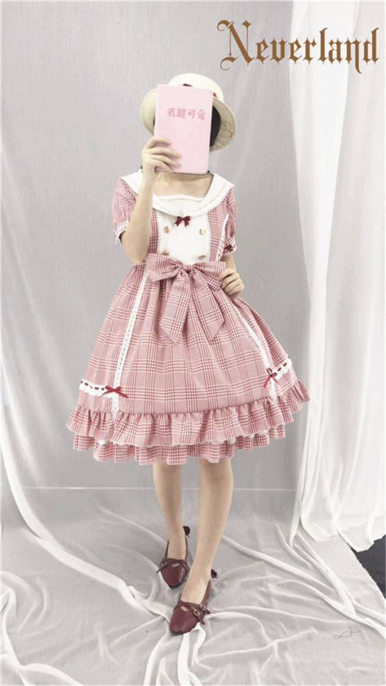Not Stripe~ Sweet Gingham Lolita OP Dress off