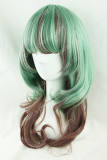 AMO Green Brown Curly Lolita Wig