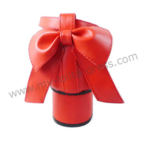 Red Bow Lolita Shoes for Girls