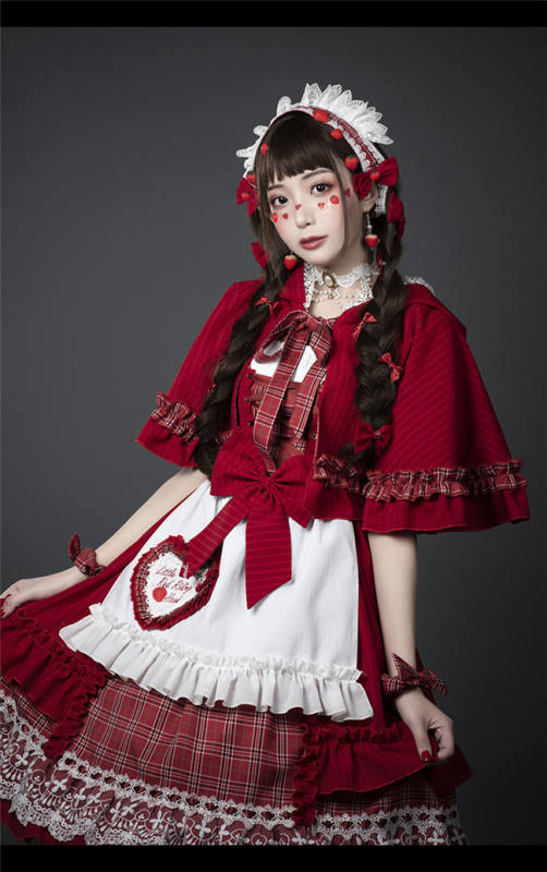 YUPBRO Lolita ~Little Red Riding Hood Soft Lolita JSK Fullset -Ready Made