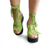 Sweet Green High Platform Lolita Sandals