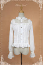 Neverland Lolita -Crystal Palace- Chiffon Tailored Roll Collar Blouse