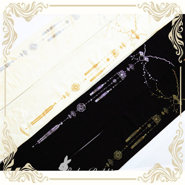 Ruby Rabbit ~Yin and Yang  Pendant~ Lolita Printed Tights