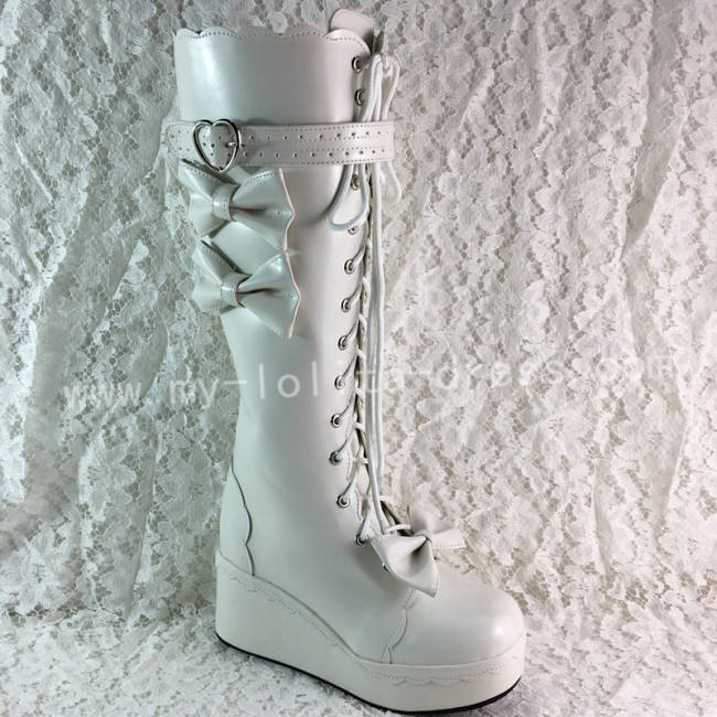 Sweet White Lolita Winter Boots