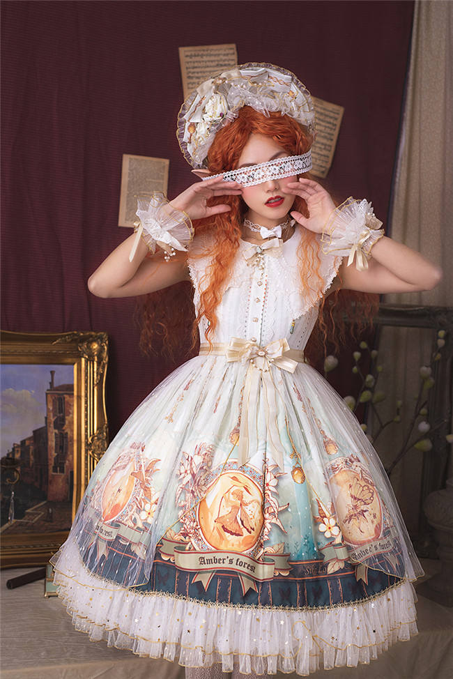 SIKA Lolita ~Glaeser Forest Lolita JSK/OP-White OP M in Stock