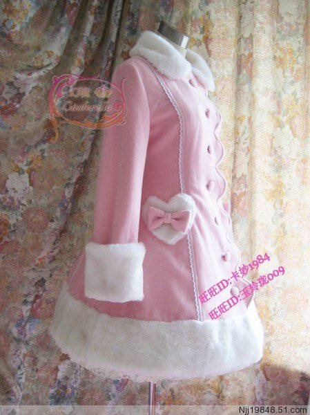 Emilia Love Heart Sweet Long Lolita Winter Coat