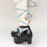 Black Matte Lolita Thin Heels Shoes