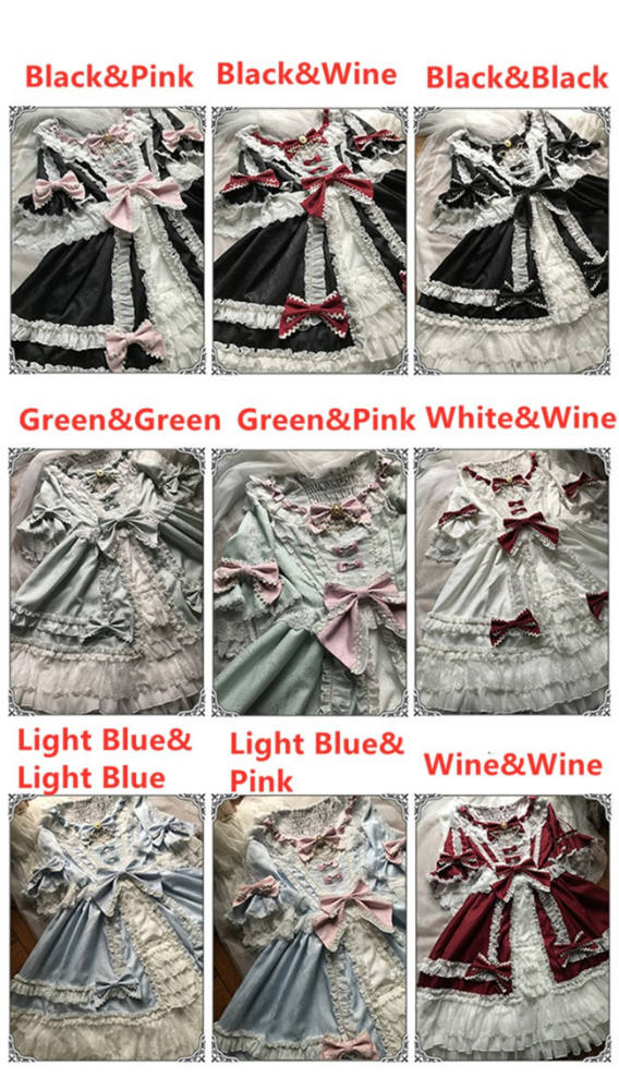 Moira~ Lolita Short Sleeves OP Dress -Sax Size XL In Stock