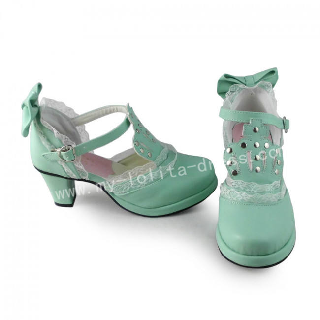 Sweet Mint Lolita Heels Shoes