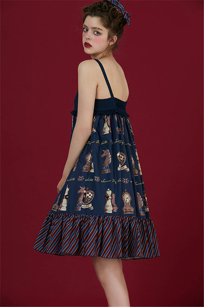 Checkers~ Sweet Printed JSK Dress -out