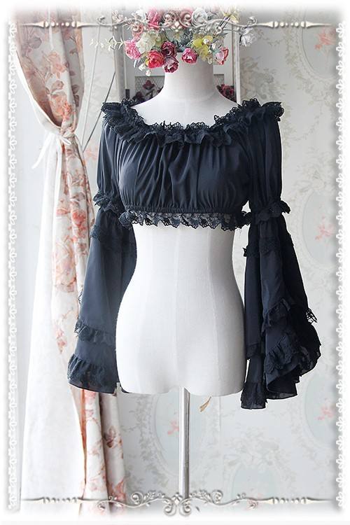 Infanta Detachable Set-in Hime Sleeves Chiffon Lolita Blouse