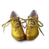 Beautiful Golden Yellow Yellow-gold Silver Heels Shoes