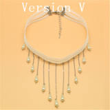Sweet White Long Beads Lolita Necklace