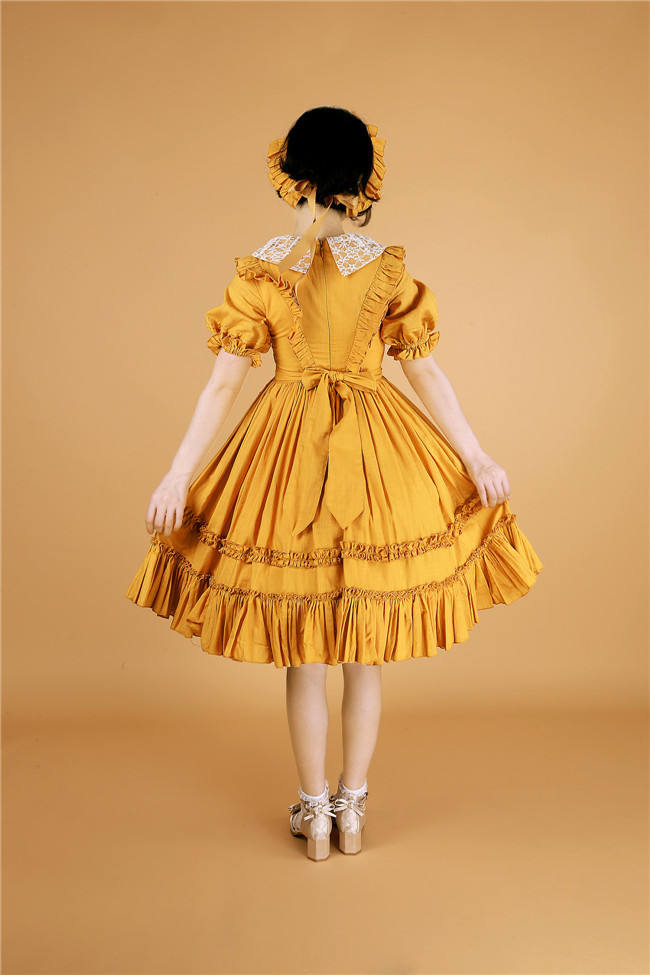 Peach Heart~ Sweet Lolita Short Sleeves OP -Pre-order Closed