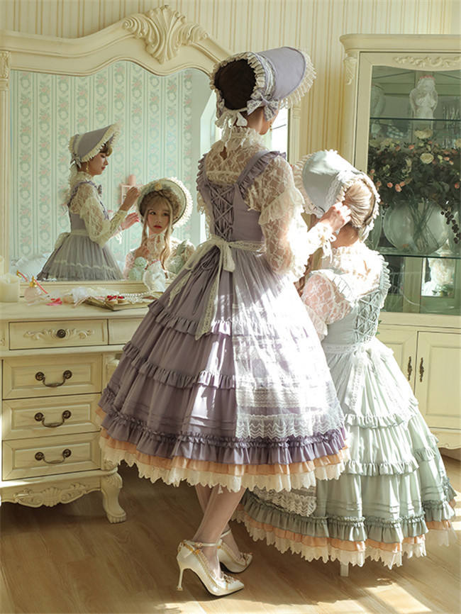 Alice Girl ~When Camellia Blossoms Lolita JSK + Overskirt -Pre-order