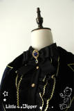 Little Dipper ~The Secret Prince~ Ouji Lolita Stripe Suit Jacket Wine S&Dark Blue S In Stock-OUT