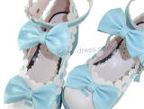 Black White Bows Golf Lolita Shoes Black&Pink Bows In Stock